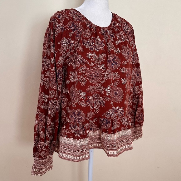 NWOT Veronica Beard Kester floral-print peplum blouse - Picture 5 of 11